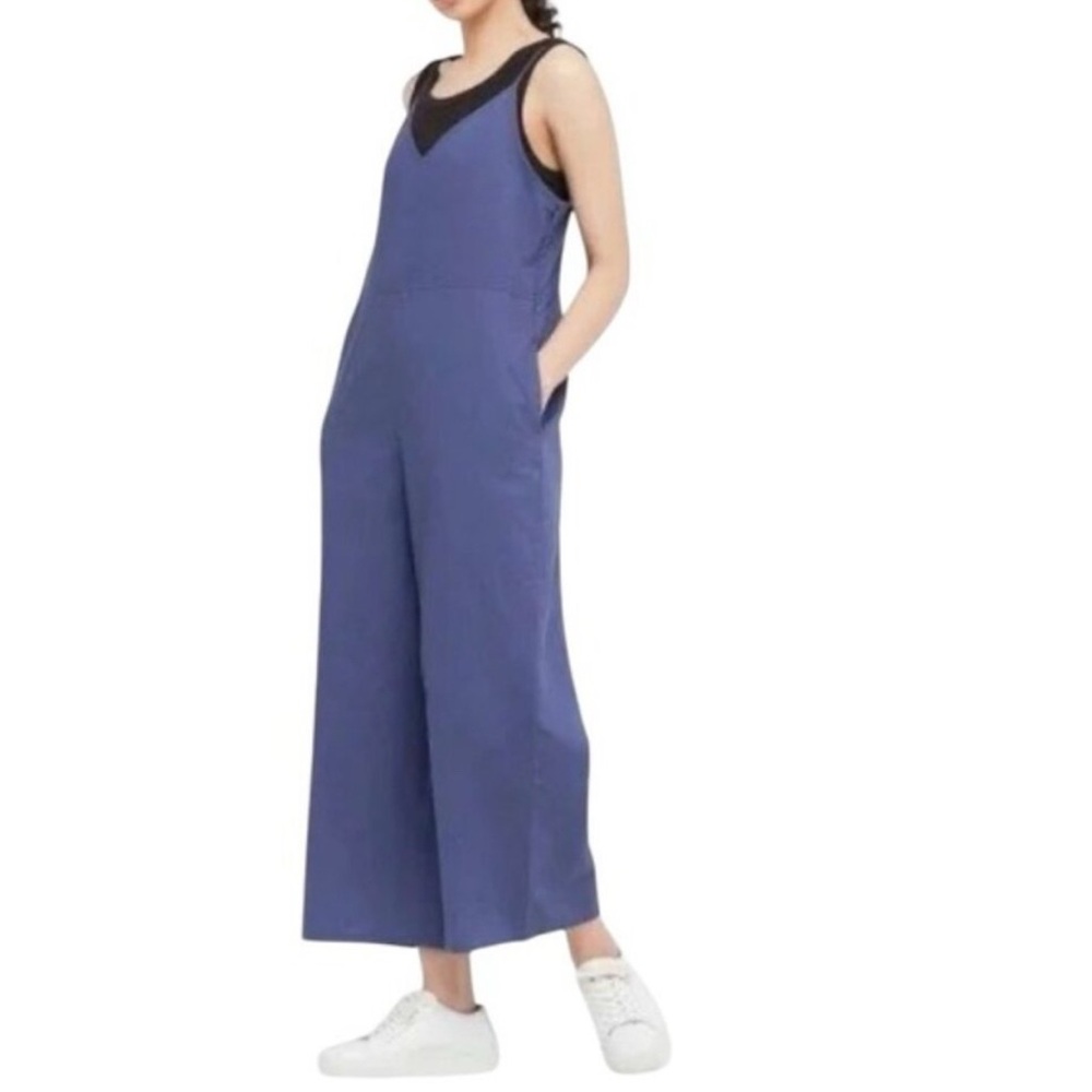 Uniqlo Women's Navy Jumpsuit Linen Mix